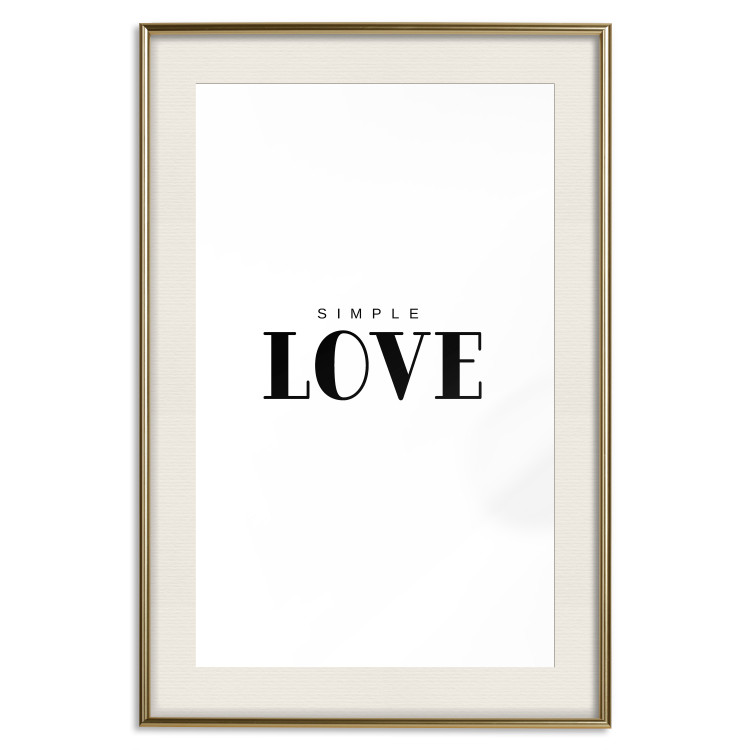 Wall Poster Simple Love - artistic English text on a white background 122936 additionalImage 19
