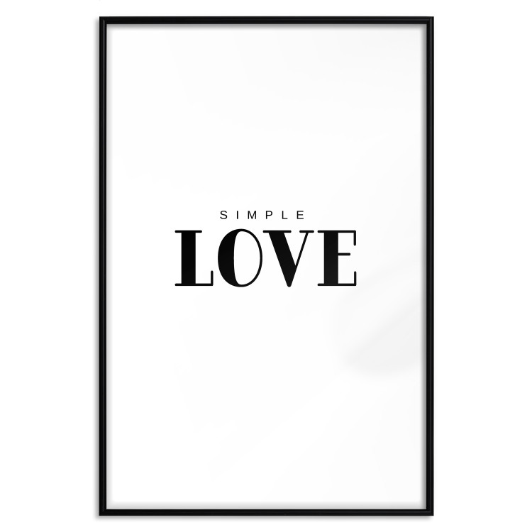 Wall Poster Simple Love - artistic English text on a white background 122936 additionalImage 24