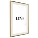Wall Poster Simple Love - artistic English text on a white background 122936 additionalThumb 2