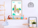 Poster Unusual Llama - colorful funny animal against green mountains and clouds backdrop 123736 additionalThumb 17