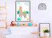 Poster Unusual Llama - colorful funny animal against green mountains and clouds backdrop 123736 additionalThumb 21