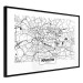 Wall Poster City Map: Kraków - black and white map of Kraków with city name 123836 additionalThumb 11