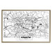 Wall Poster City Map: Kraków - black and white map of Kraków with city name 123836 additionalThumb 16