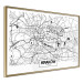 Wall Poster City Map: Kraków - black and white map of Kraków with city name 123836 additionalThumb 12