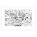 Wall Poster City Map: Kraków - black and white map of Kraków with city name 123836 additionalThumb 19