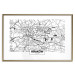 Wall Poster City Map: Kraków - black and white map of Kraków with city name 123836 additionalThumb 14