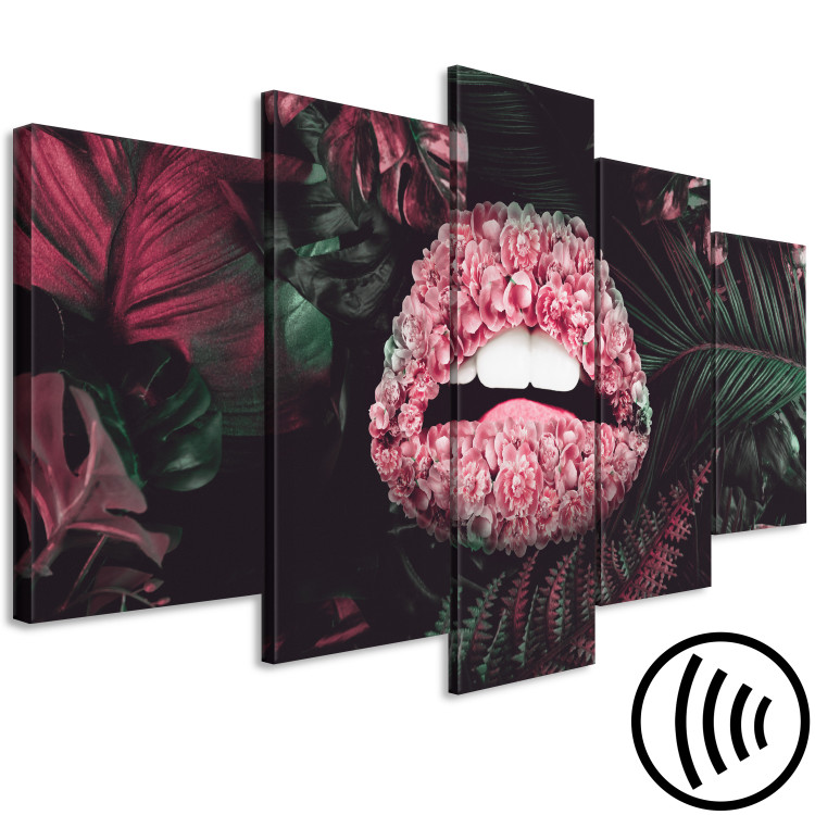 Canvas Print Jungle Kiss (5 Parts) Wide 125036 additionalImage 6