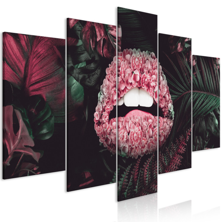Canvas Print Jungle Kiss (5 Parts) Wide 125036 additionalImage 2