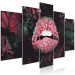 Canvas Print Jungle Kiss (5 Parts) Wide 125036 additionalThumb 2