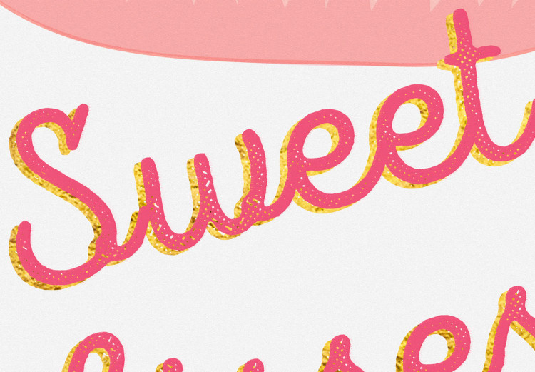 Poster Sweet Kisses - English text and large pink lips on a pastel background 125236 additionalImage 10