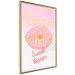 Poster Sweet Kisses - English text and large pink lips on a pastel background 125236 additionalThumb 14