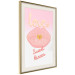 Poster Sweet Kisses - English text and large pink lips on a pastel background 125236 additionalThumb 2