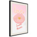 Poster Sweet Kisses - English text and large pink lips on a pastel background 125236 additionalThumb 3