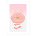 Poster Sweet Kisses - English text and large pink lips on a pastel background 125236 additionalThumb 25