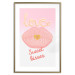 Poster Sweet Kisses - English text and large pink lips on a pastel background 125236 additionalThumb 23