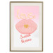 Poster Sweet Kisses - English text and large pink lips on a pastel background 125236 additionalThumb 22