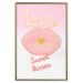 Poster Sweet Kisses - English text and large pink lips on a pastel background 125236 additionalThumb 26