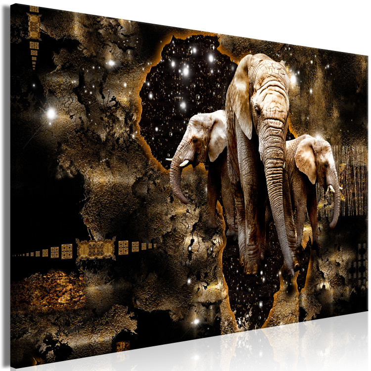 Large canvas print Brown Elephants [Large Format] 125436 additionalImage 3