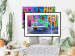 Poster American Classic - green car against a background of colorful architecture 126536 additionalThumb 23