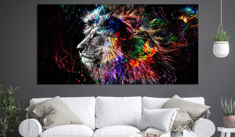 Large canvas print Crazy Lion II [Large Format] 127936 additionalImage 6