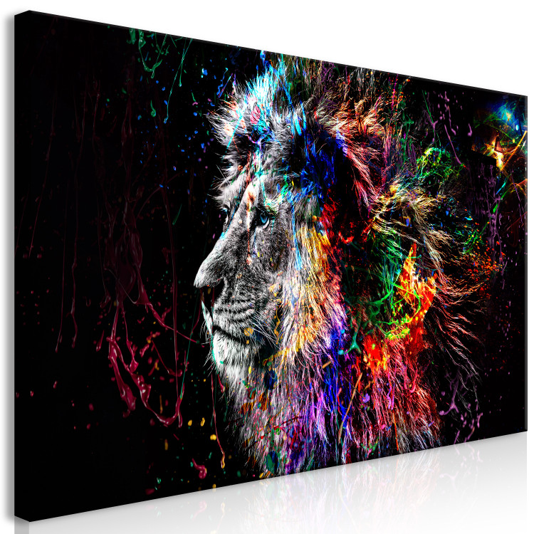 Large canvas print Crazy Lion II [Large Format] 127936 additionalImage 3