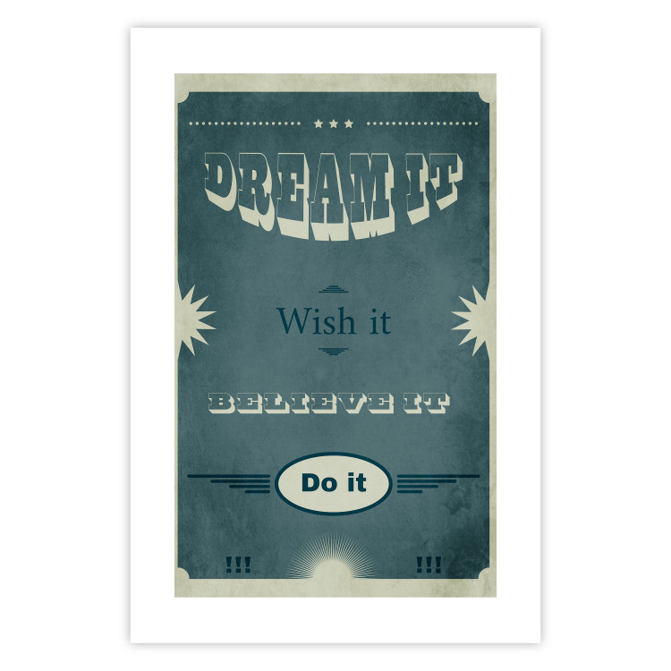 Wall Poster Do It - composition with English text on a background of sea green 129336 additionalImage 25