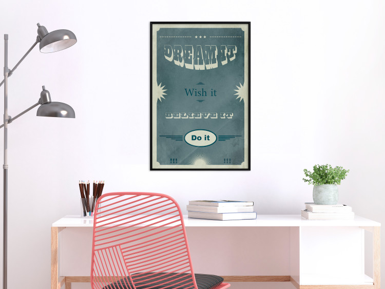 Wall Poster Do It - composition with English text on a background of sea green 129336 additionalImage 4