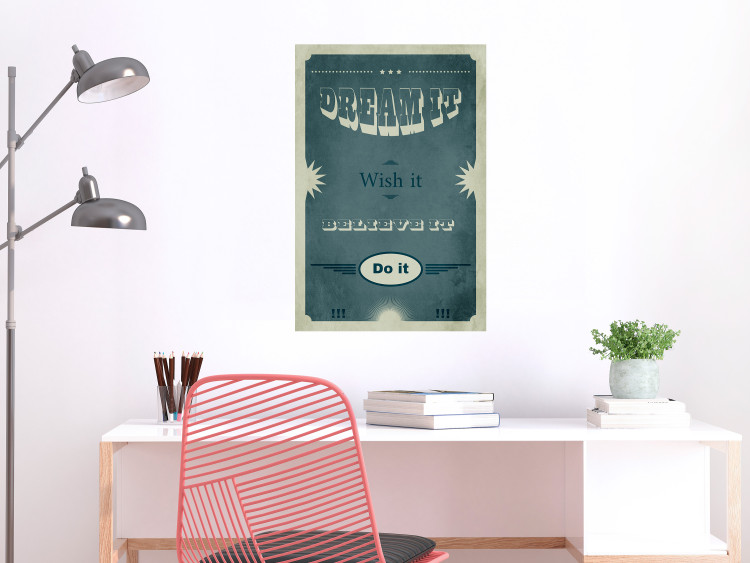 Wall Poster Do It - composition with English text on a background of sea green 129336 additionalImage 2