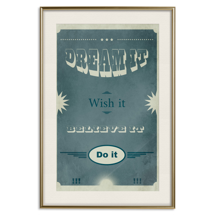 Wall Poster Do It - composition with English text on a background of sea green 129336 additionalImage 20