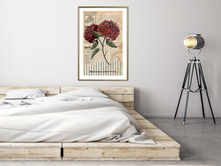 Wall Poster Morning Flowers - vintage composition with blooming plant against text 129436 additionalImage 15
