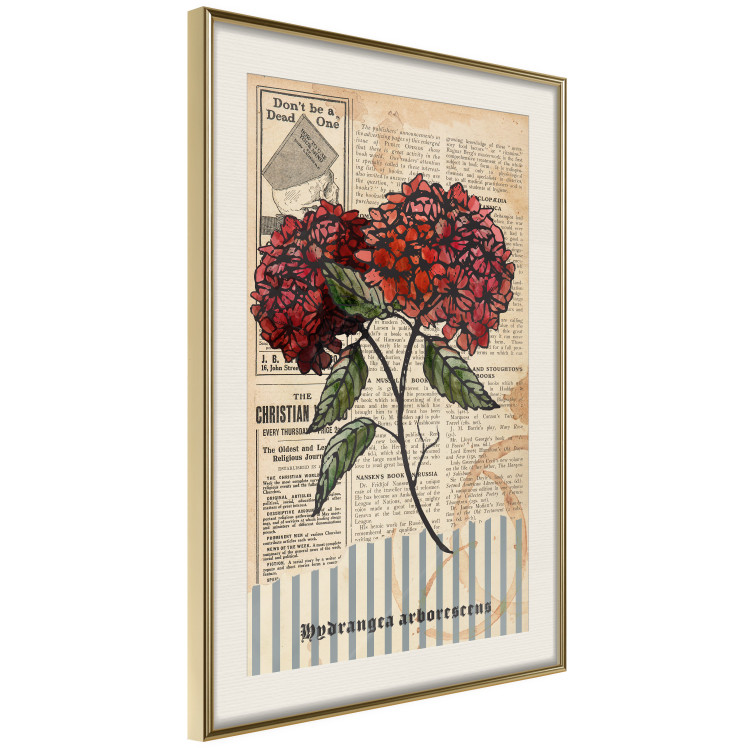Wall Poster Morning Flowers - vintage composition with blooming plant against text 129436 additionalImage 3