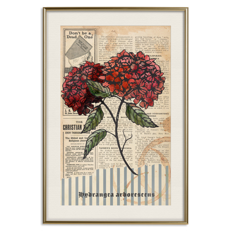 Wall Poster Morning Flowers - vintage composition with blooming plant against text 129436 additionalImage 20