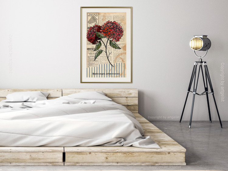 Wall Poster Morning Flowers - vintage composition with blooming plant against text 129436 additionalImage 22