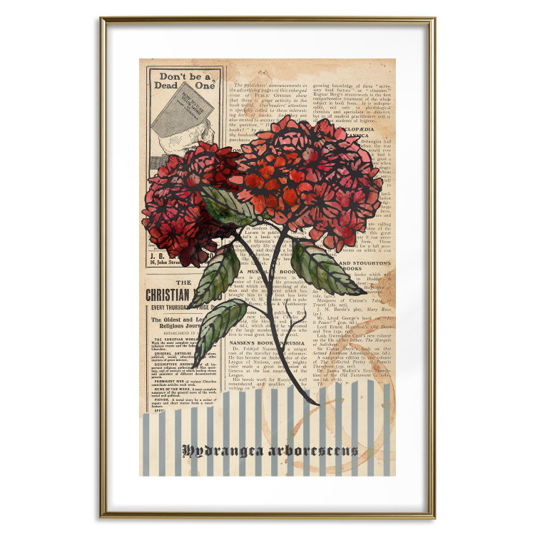 Wall Poster Morning Flowers - vintage composition with blooming plant against text 129436 additionalImage 14