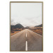 Wall Poster Ahead - landscape of a road amidst yellow and black fields and mountains 130236 additionalThumb 17
