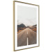 Wall Poster Ahead - landscape of a road amidst yellow and black fields and mountains 130236 additionalThumb 9