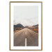 Wall Poster Ahead - landscape of a road amidst yellow and black fields and mountains 130236 additionalThumb 18