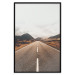 Wall Poster Ahead - landscape of a road amidst yellow and black fields and mountains 130236 additionalThumb 16