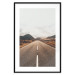 Wall Poster Ahead - landscape of a road amidst yellow and black fields and mountains 130236 additionalThumb 19