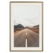 Wall Poster Ahead - landscape of a road amidst yellow and black fields and mountains 130236 additionalThumb 20