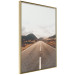Wall Poster Ahead - landscape of a road amidst yellow and black fields and mountains 130236 additionalThumb 14