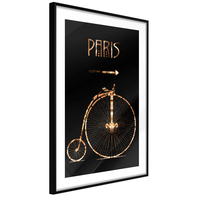 Wall Poster Luxury Ride - golden text and bicycle on a solid black background 130336 additionalImage 6