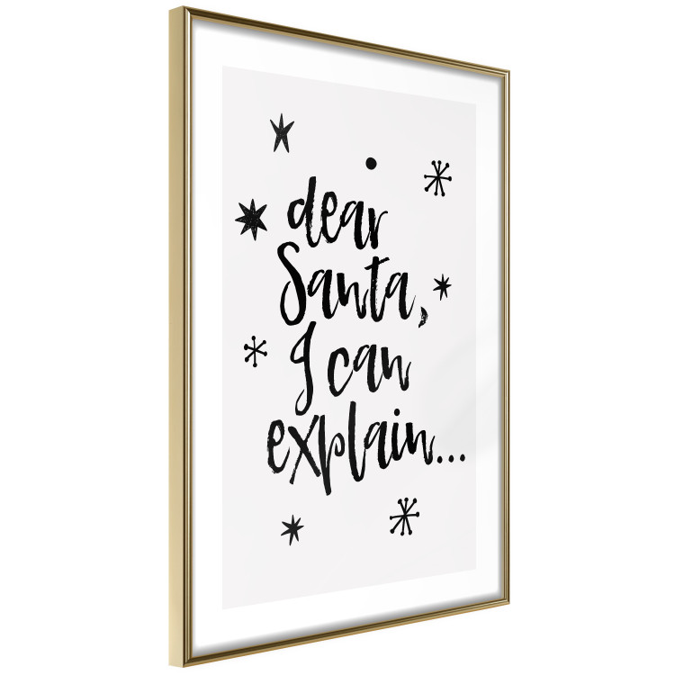 Poster Dear Santa, I can explain... - holiday black text on a light background 130736 additionalImage 9