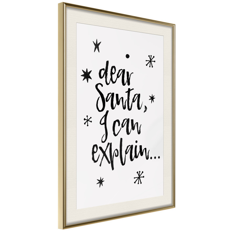 Poster Dear Santa, I can explain... - holiday black text on a light background 130736 additionalImage 3
