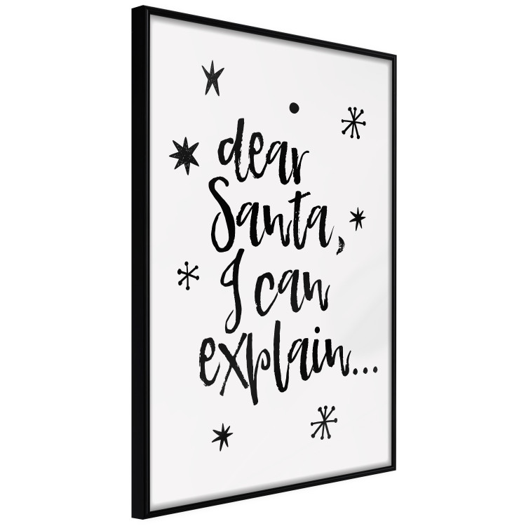 Poster Dear Santa, I can explain... - holiday black text on a light background 130736 additionalImage 11