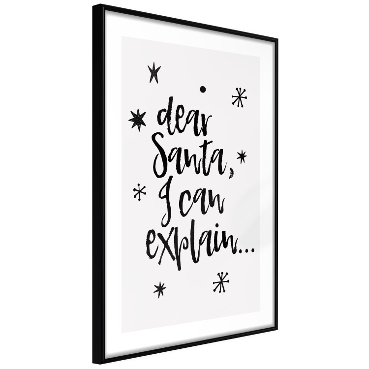 Poster Dear Santa, I can explain... - holiday black text on a light background 130736 additionalImage 8