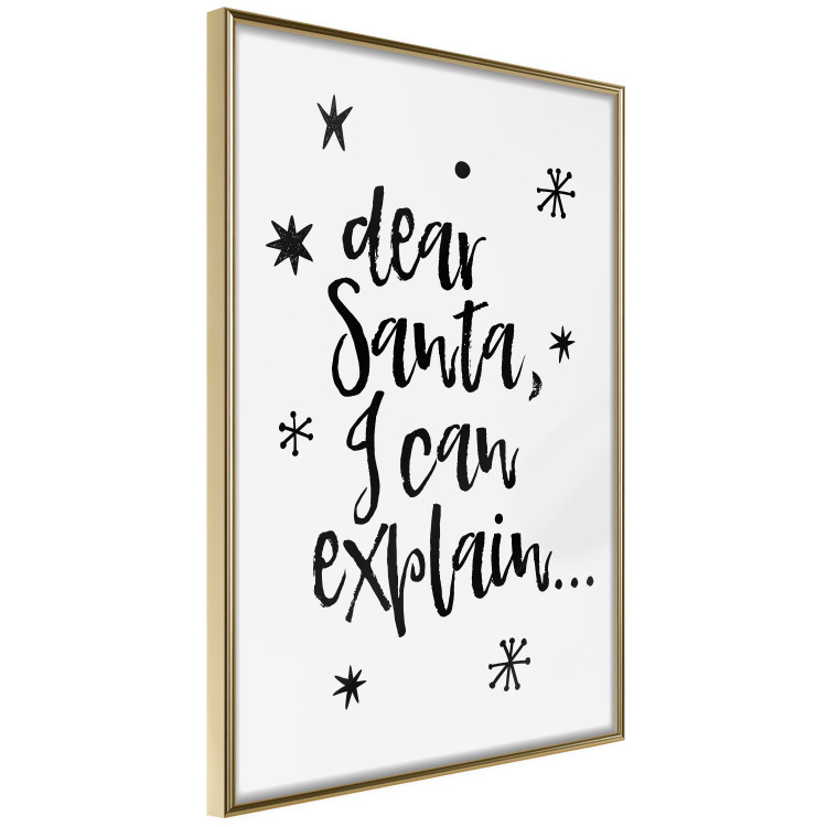 Poster Dear Santa, I can explain... - holiday black text on a light background 130736 additionalImage 14