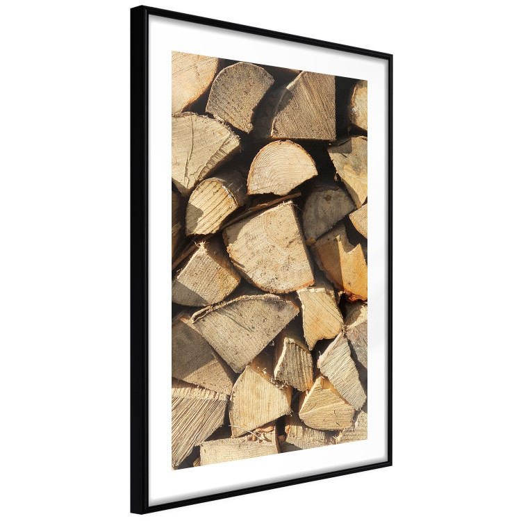 Poster Beauty of Wood - arranged composition of chopped wood into various shapes 131836 additionalImage 6