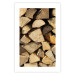 Poster Beauty of Wood - arranged composition of chopped wood into various shapes 131836 additionalThumb 19