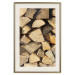 Poster Beauty of Wood - arranged composition of chopped wood into various shapes 131836 additionalThumb 20